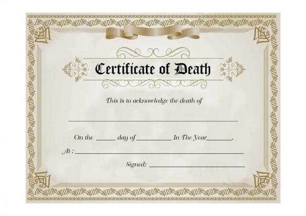 Buy Death Certificate online
